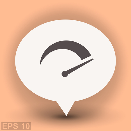 Pictograph of speedometer. Vector concept illustration for design. Eps 10のイラスト素材