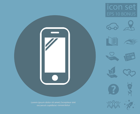 Pictograph of mobile. Vector concept illustration for design. Eps 10のイラスト素材