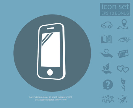 Pictograph of mobile. Vector concept illustration for design. Eps 10のイラスト素材