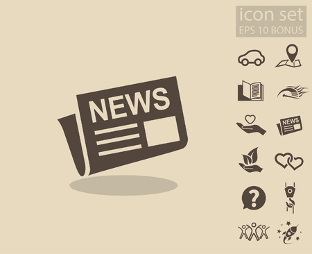 News icon. Vector concept illustration for design. Eps 10のイラスト素材