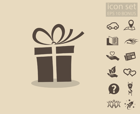 Pictograph of gift. Vector concept illustration for design.のイラスト素材
