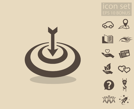 Pictograph of target. Vector concept illustration for design.のイラスト素材