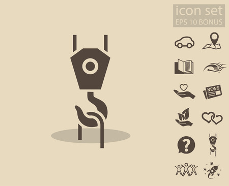 Pictograph of crane hook. Vector concept illustration for design.のイラスト素材