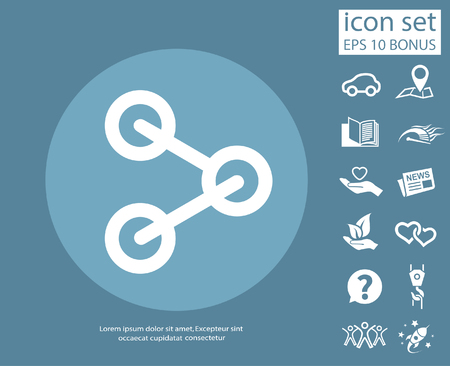 Pictograph of share. Vector concept illustration for design. Eps 10のイラスト素材