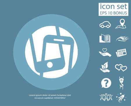 Pictograph of mobile. Vector concept illustration for design. Eps 10のイラスト素材