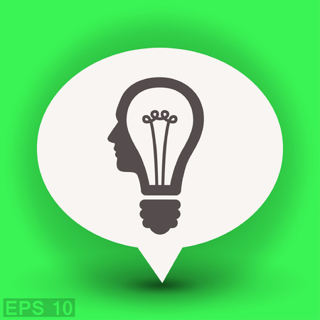 Pictograph of bulb concept. Vector concept illustration for design.のイラスト素材