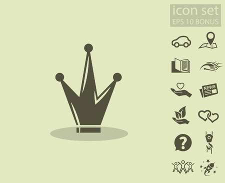 Pictograph of crown. Vector concept illustration for design. Eps 10のイラスト素材