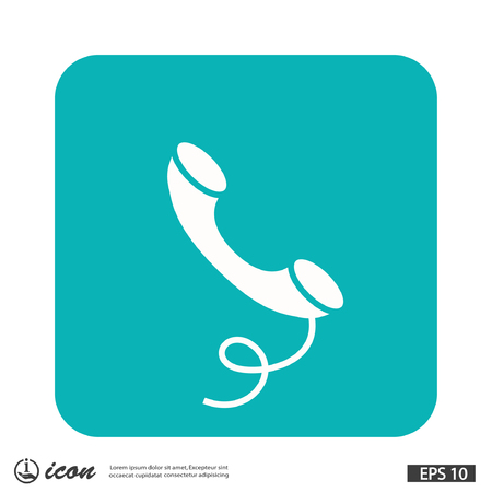 Pictograph of phone. Vector concept illustration for design.のイラスト素材