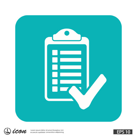 Pictograph of checklist. Vector concept illustration for design.のイラスト素材