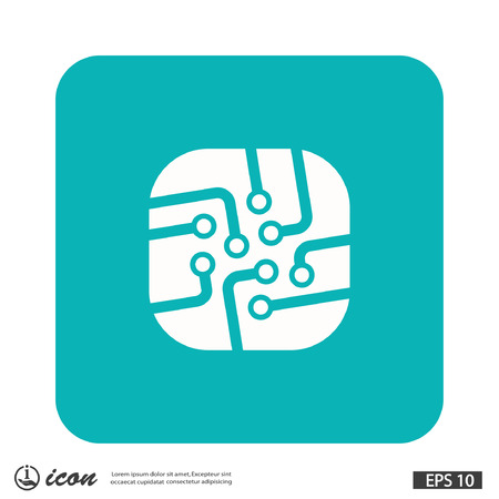 Pictograph of circuit board. Vector concept illustration for design.のイラスト素材