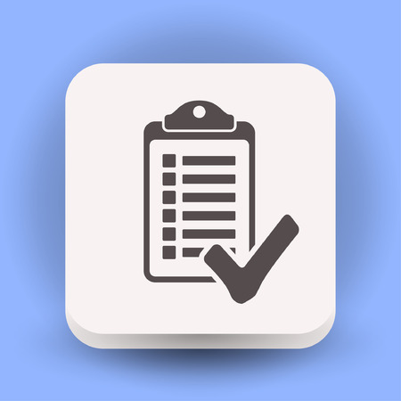 Pictograph of checklist. Vector concept illustration for design.のイラスト素材