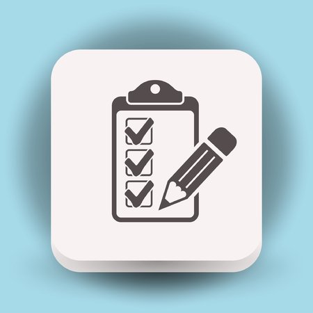 Pictograph of checklist. Vector concept illustration for design.のイラスト素材
