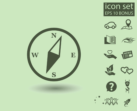 Pictograph of compass. Vector concept illustration for design.のイラスト素材