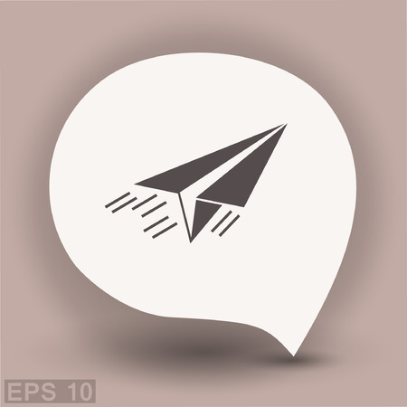 Pictograph of airplane. Vector concept illustration for design. Eps 10のイラスト素材