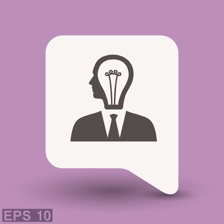 Pictograph of bulb concept. Vector concept illustration for design. Eps 10のイラスト素材