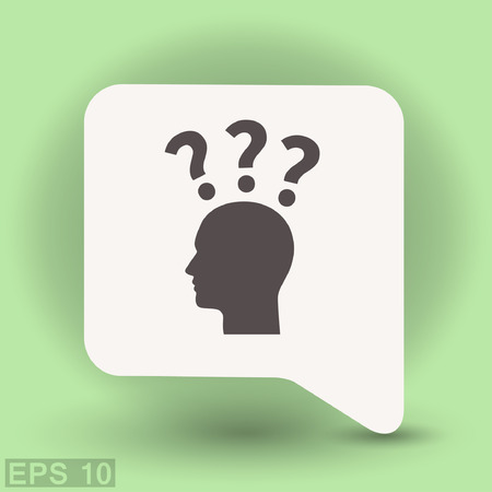 Pictograph of question mark and man. Vector concept illustration for design.のイラスト素材