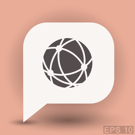 Pictograph of globe. Vector concept illustration for design.のイラスト素材