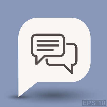 Pictograph of message or chat. Vector concept illustration for design.のイラスト素材