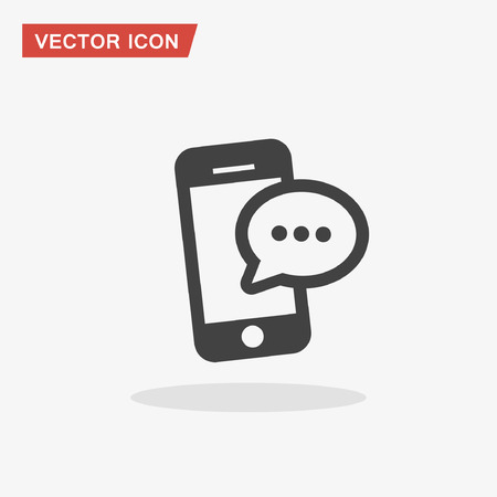 Pictograph of message or chat on smartphone. Vector concept illustration for design. Eps 10のイラスト素材