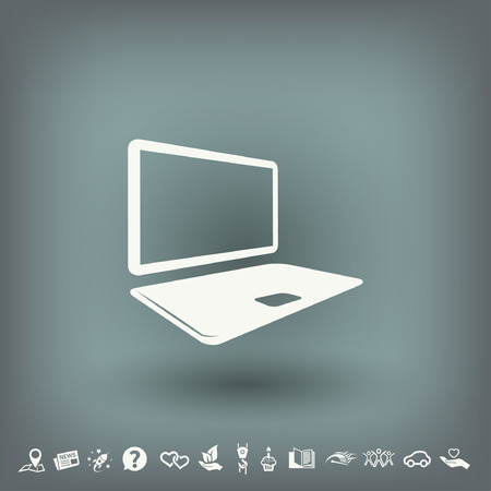 Pictograph of computer. Vector concept illustration for design. Eps 10のイラスト素材