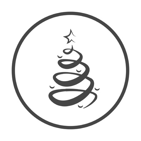 Pictograph of christmas tree. Vector concept illustration for design. Eps 10のイラスト素材