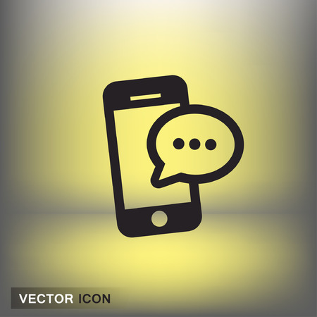 Pictograph of message or chat on smartphoneのイラスト素材