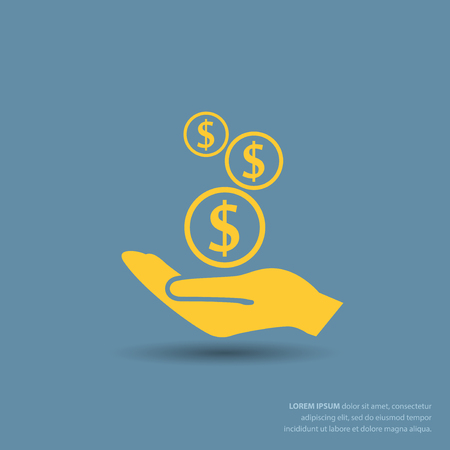 Pictograph of money in handのイラスト素材