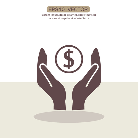 Pictograph of money in handのイラスト素材