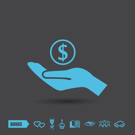 Pictograph of money in handのイラスト素材