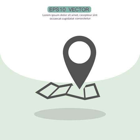 Pin on the map. Vector iconのイラスト素材