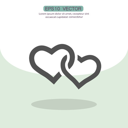 Pictograph of two heartsのイラスト素材