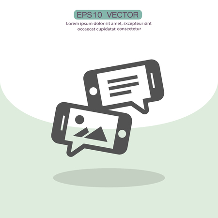 Pictograph of message or chat on smartphoneのイラスト素材