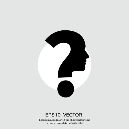 Pictograph of question mark and man. Vector concept illustration for design. Eps 10のイラスト素材
