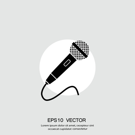Microphone icon. Vector concept illustration for design. Eps 10のイラスト素材