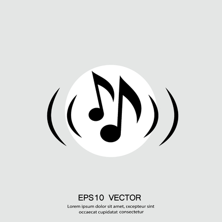 Pictograph of music note. Vector concept illustration for design. Eps 10のイラスト素材
