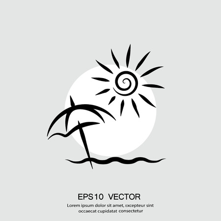 Pictograph of summer vacation. Vector concept illustration for design. Eps 10のイラスト素材