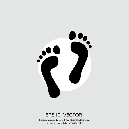 Pictograph of footprints. Vector concept illustration for design. Eps 10のイラスト素材
