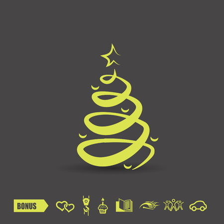 Pictograph of christmas treeのイラスト素材