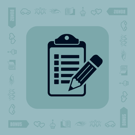 Pictograph of checklistのイラスト素材