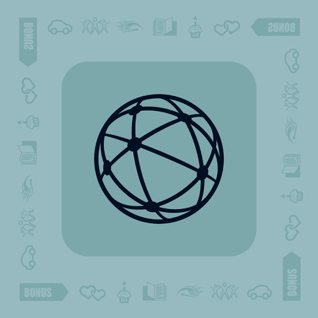 Pictograph of globe. Vector concept illustration for design.のイラスト素材