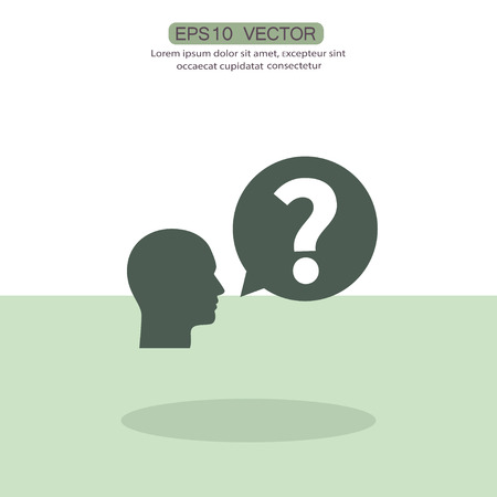 Pictograph of question mark and manのイラスト素材