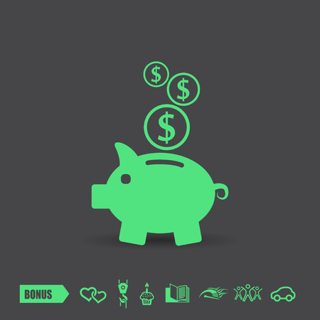 Pictograph of moneybox. Vector concept illustration for design.のイラスト素材