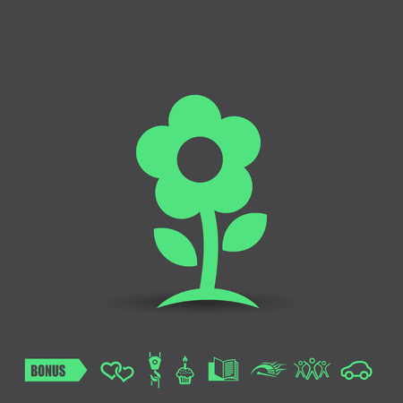 Pictograph of flower. Vector concept illustration for design.のイラスト素材
