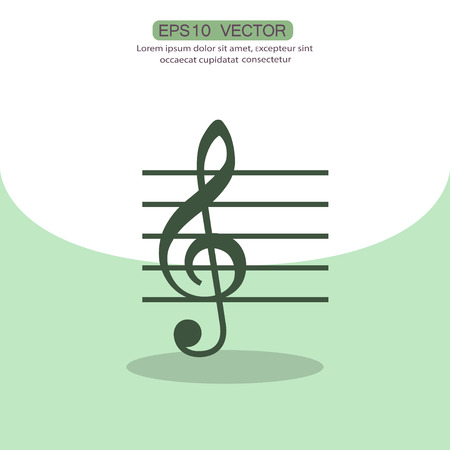 Pictograph of music key. Vector concept illustration for design. Eps 10のイラスト素材