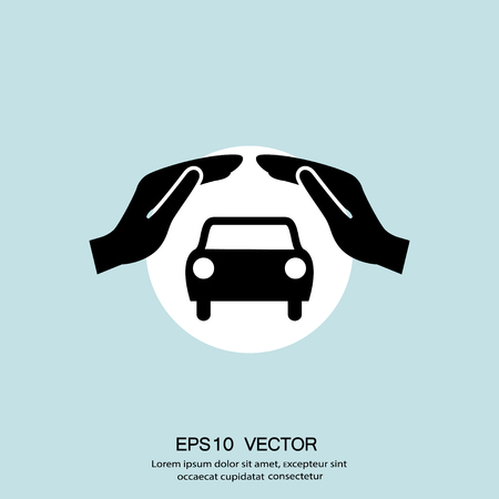 Pictograph of car. Vector concept illustration for design.のイラスト素材