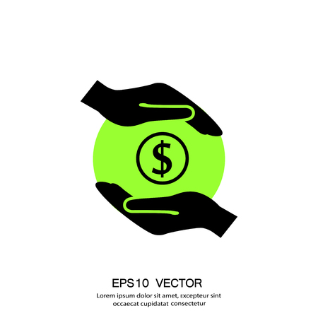 Pictograph of money in handのイラスト素材