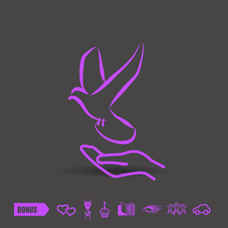 Pictograph of bird. Vector concept illustration for design. Eps 10のイラスト素材