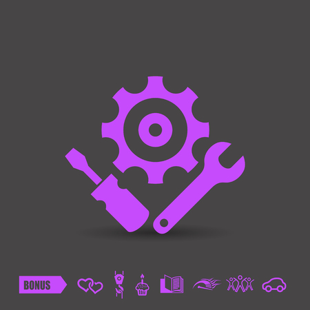 Pictograph of gear. Vector concept illustration for design.のイラスト素材