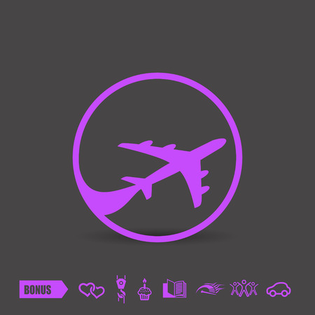 Pictograph of airplane. Vector concept illustration for design. Eps 10のイラスト素材