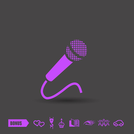 Microphone icon. Vector concept illustration for design.のイラスト素材
